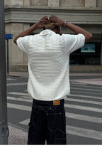 STEEPC Jacquard Short Sleeve Knit Shirt