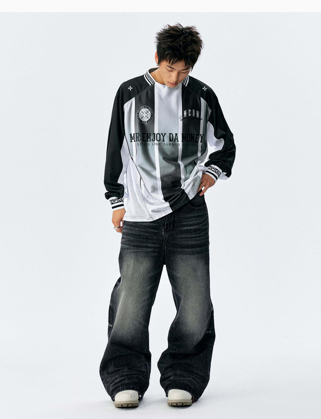 MEDM Ethnic Pattern Long Sleeve Jersey