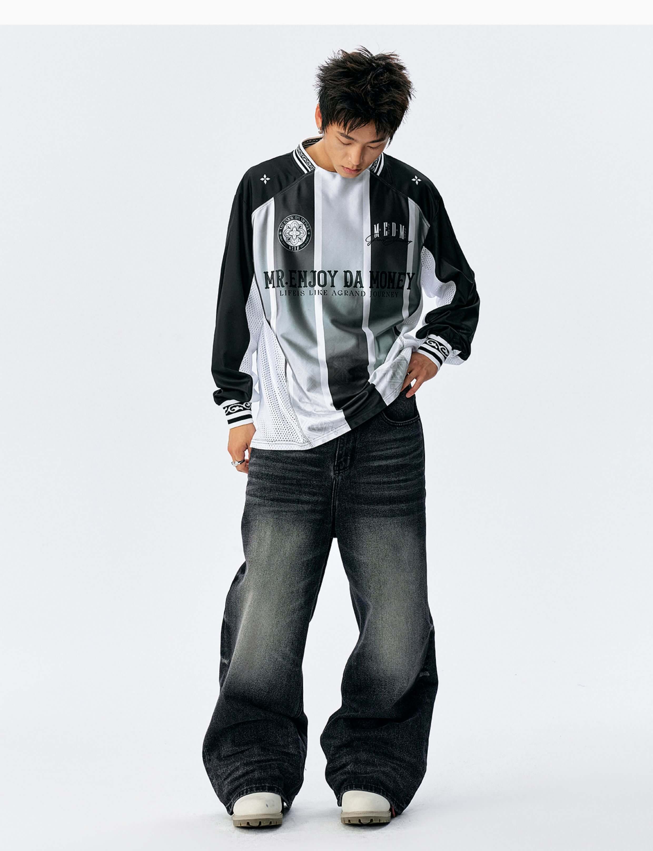 MEDM Ethnic Pattern Long Sleeve Jersey