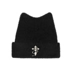 Small Town Kid Cat Ears Metal Logo Beanie