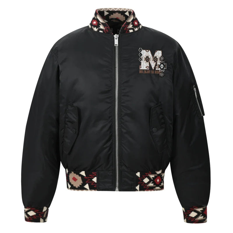 MEDM Ethnic Trim MA-1 Bomber Jacket