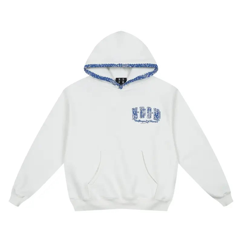 MEDM Ethnic Paisley Patch Embroidered Hoodie