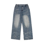 1807 Heavy Washed Whisker Center Stitch Jeans