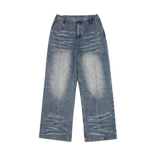 1807 Heavy Washed Whisker Center Stitch Jeans