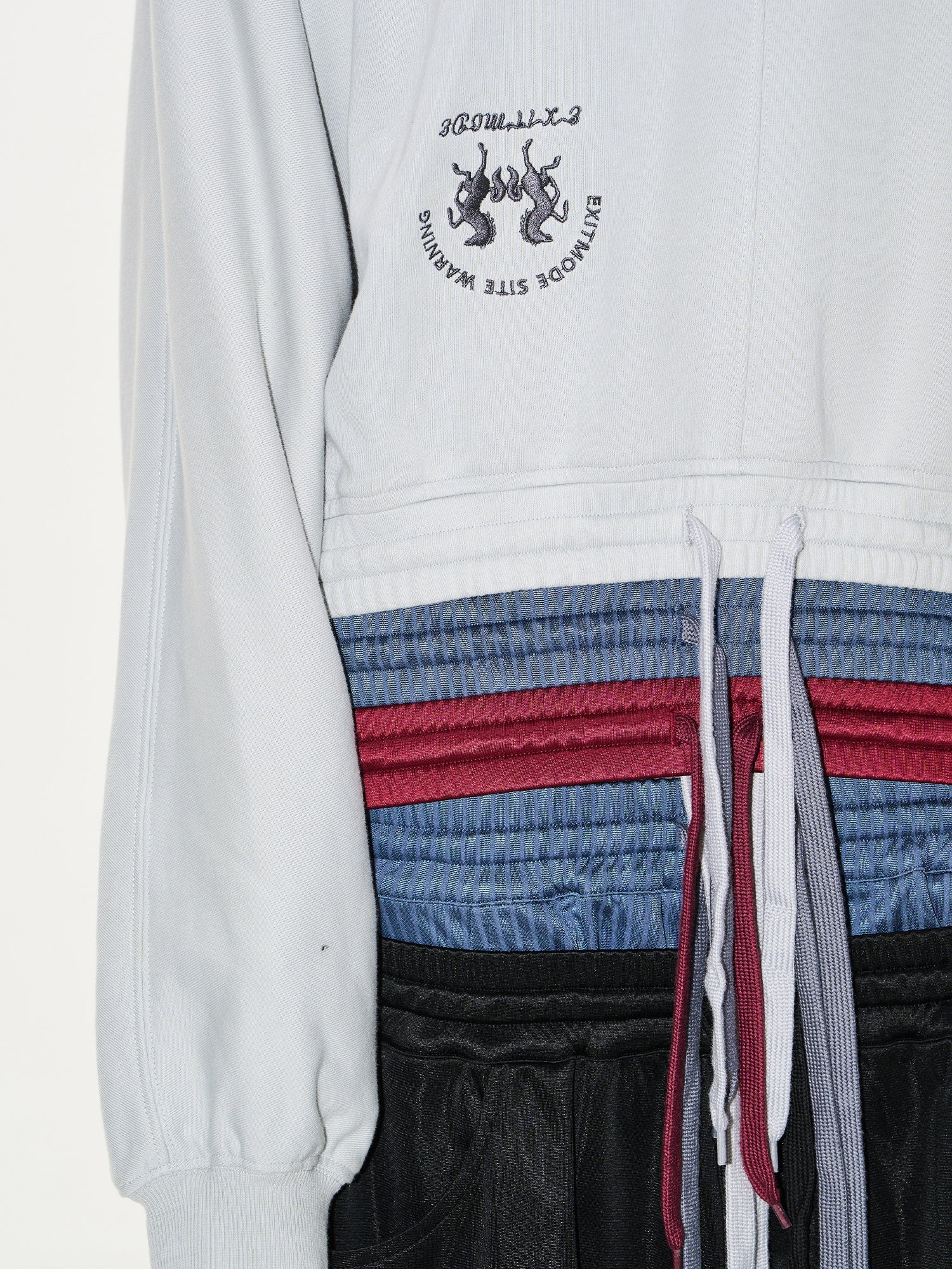 BLIND NO PLAN Multi-Layered Reconstructed Screen-Printed Hoodie