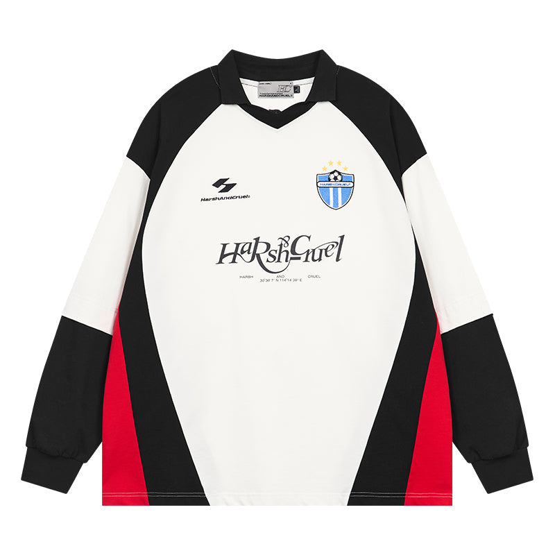 Harsh and Cruel Retro Stitching Two Pieces L/S Jersey