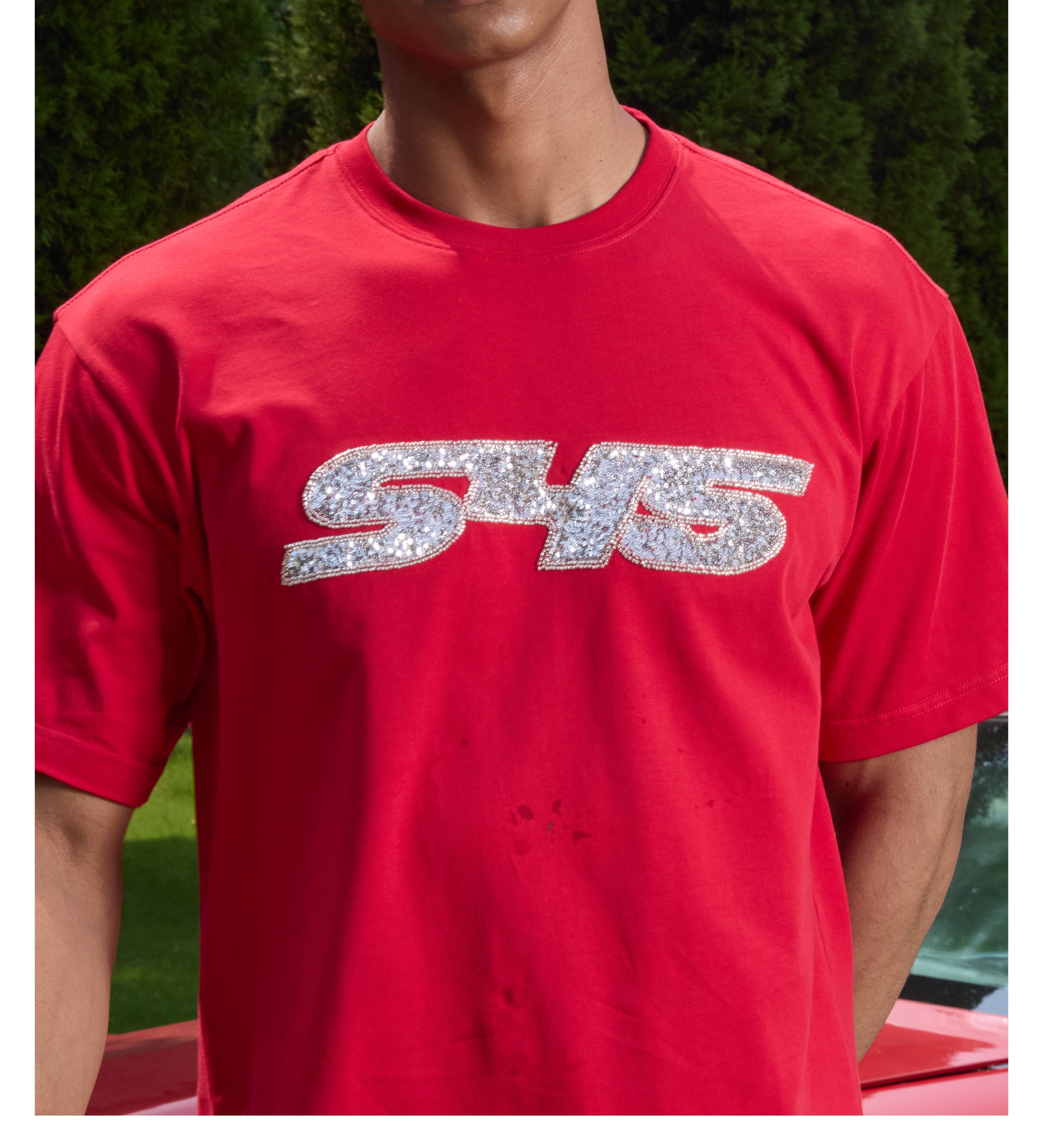 S45 Sequin Metal Logo Tee