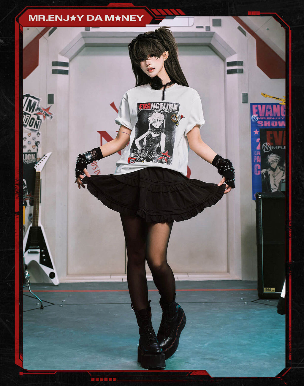 MEDM x EVA NEVER END Vintage Character Poster Print Tee