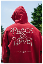 Remedy PEACE LOVE Pearl Embroidered Hoodie