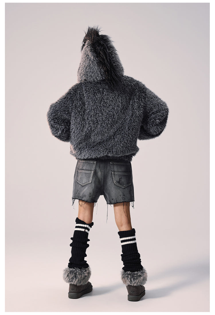 Remedy Faux Fur Mohawk Hooded Jacket