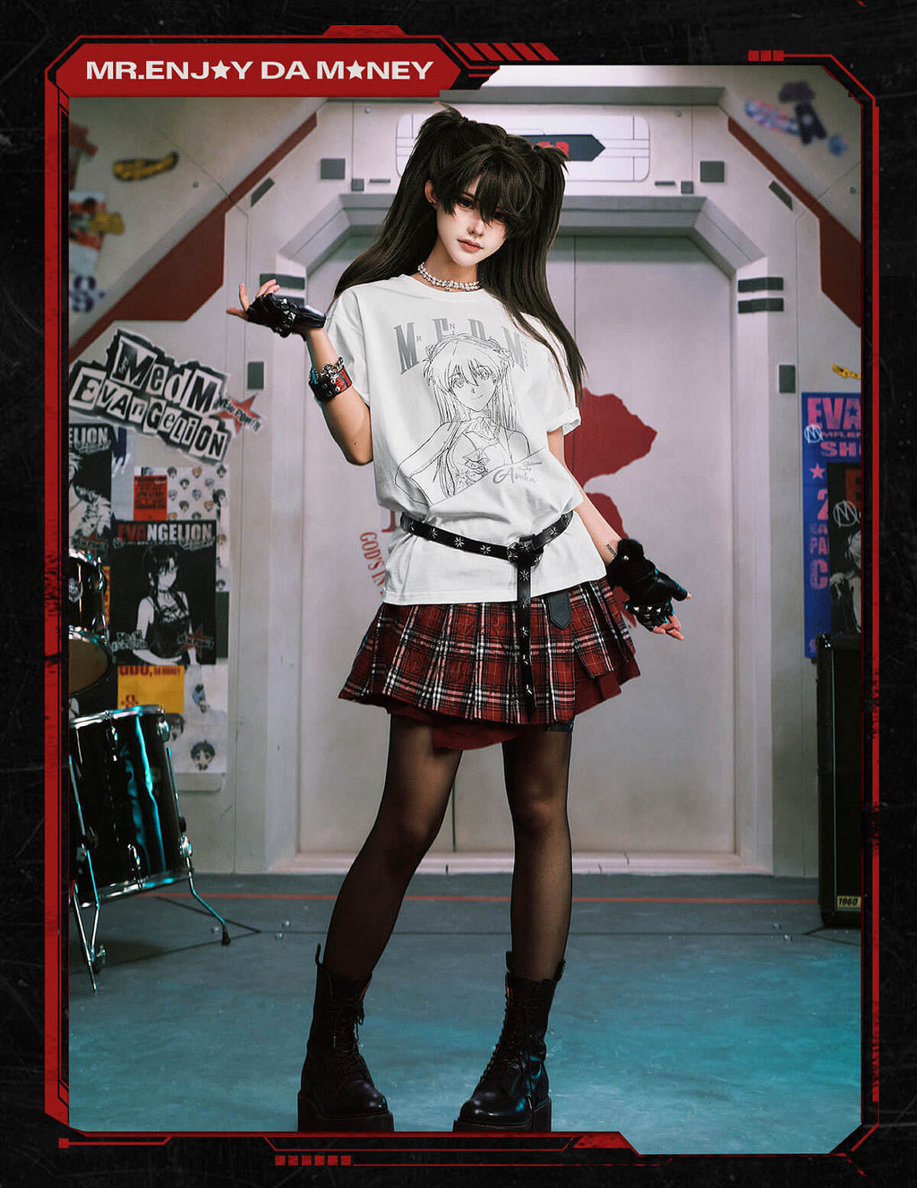 MEDM x EVA NEVER END Character Sketch Graphic Tee