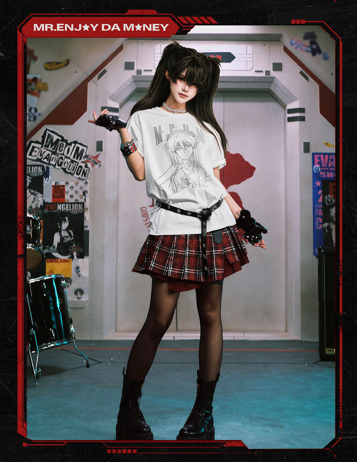 MEDM x EVA NEVER END Character Sketch Graphic Tee