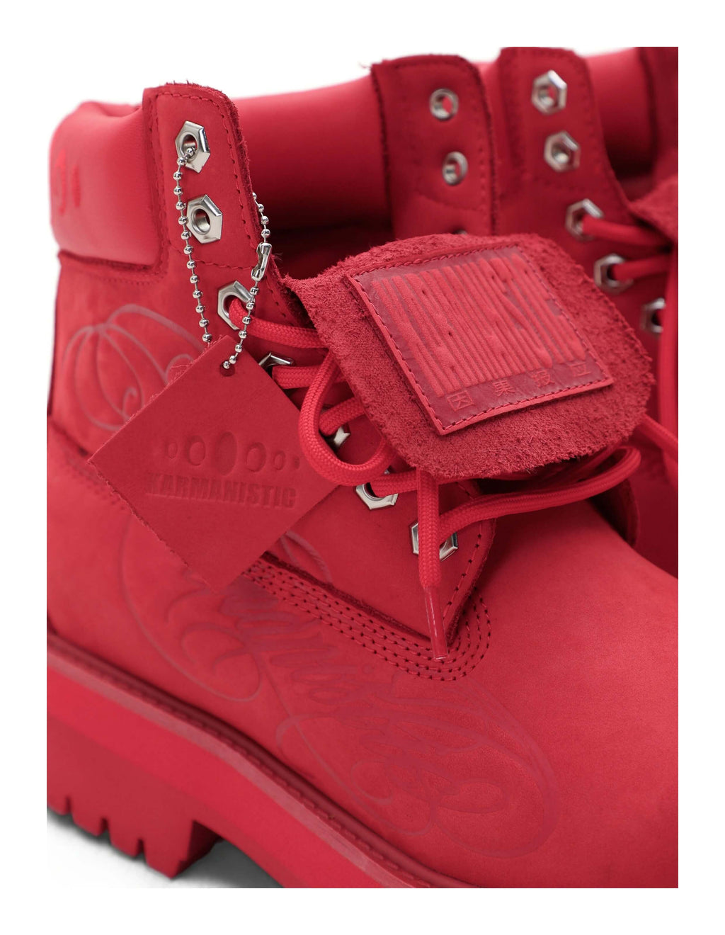 KARMANISTIC Nubuck Leather Embroidered Work Boots