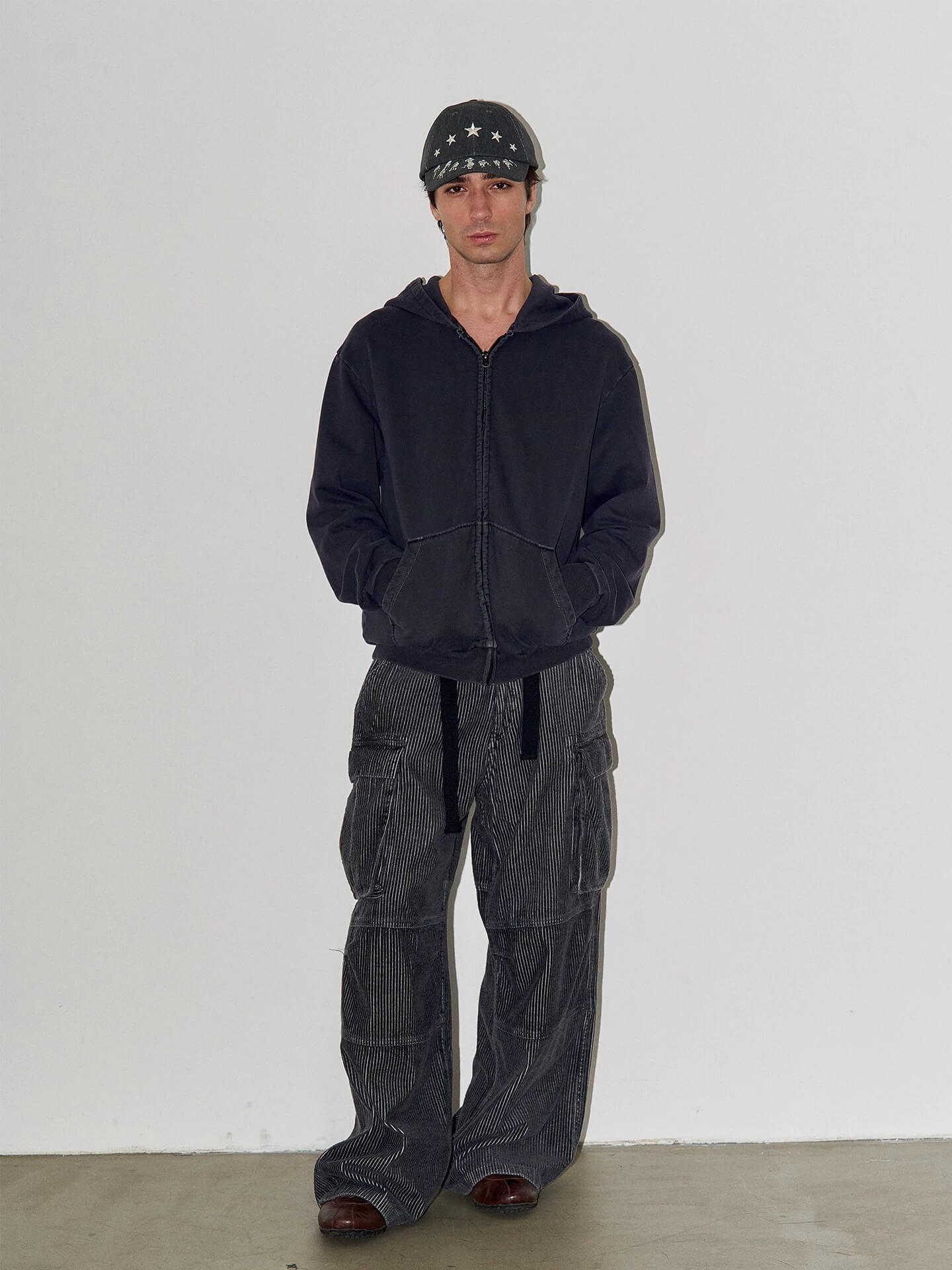 LIBERAFIT Vintage Corduroy Flap Pocket Baggy Cargo Pants