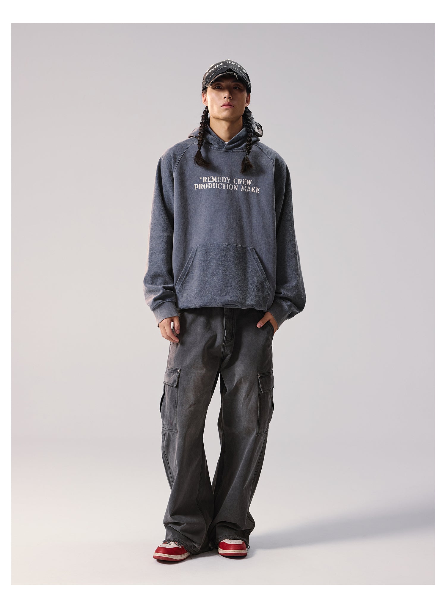 Remedy Washed Reversible Raglan Hoodie