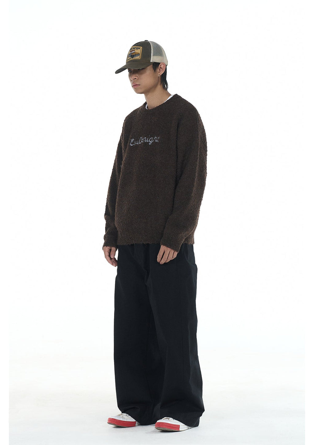 EVILKNIGHT(EK) Sweet Embroidered Custom Dyed Knit Sweater