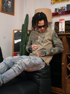 TGFCLUB Color Block Camo Slim Fit Long Sleeve Tee