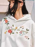 MEDM Colorful Floral Embroidered Hoodie