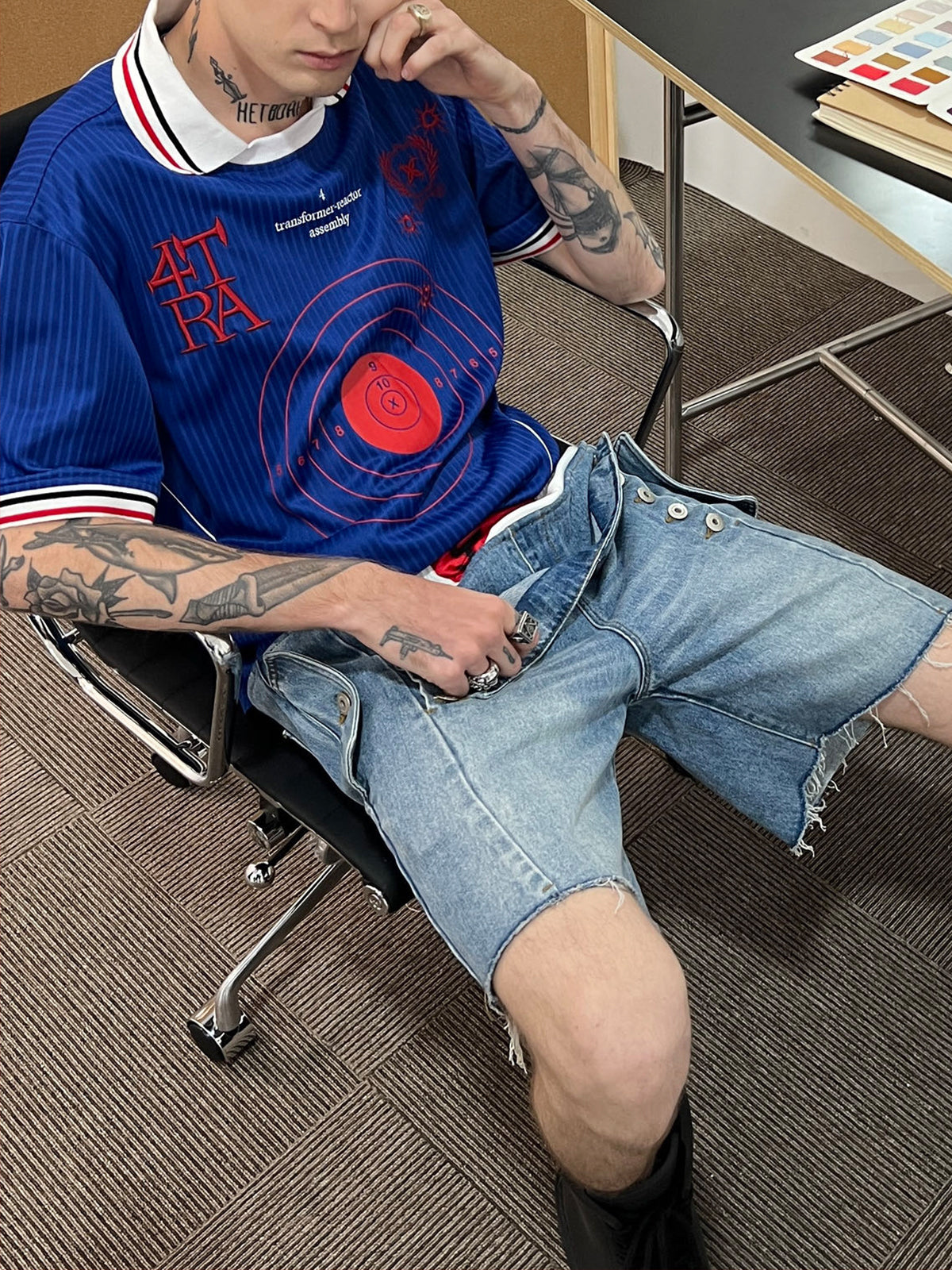 4tra "Rebel Pirate" Bullseye Soccer Jersey Tee
