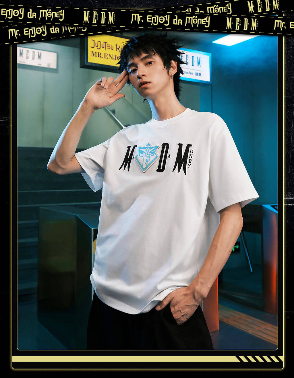 MEDM × Jujutsu Kaisen Character Icon Velcro Tee