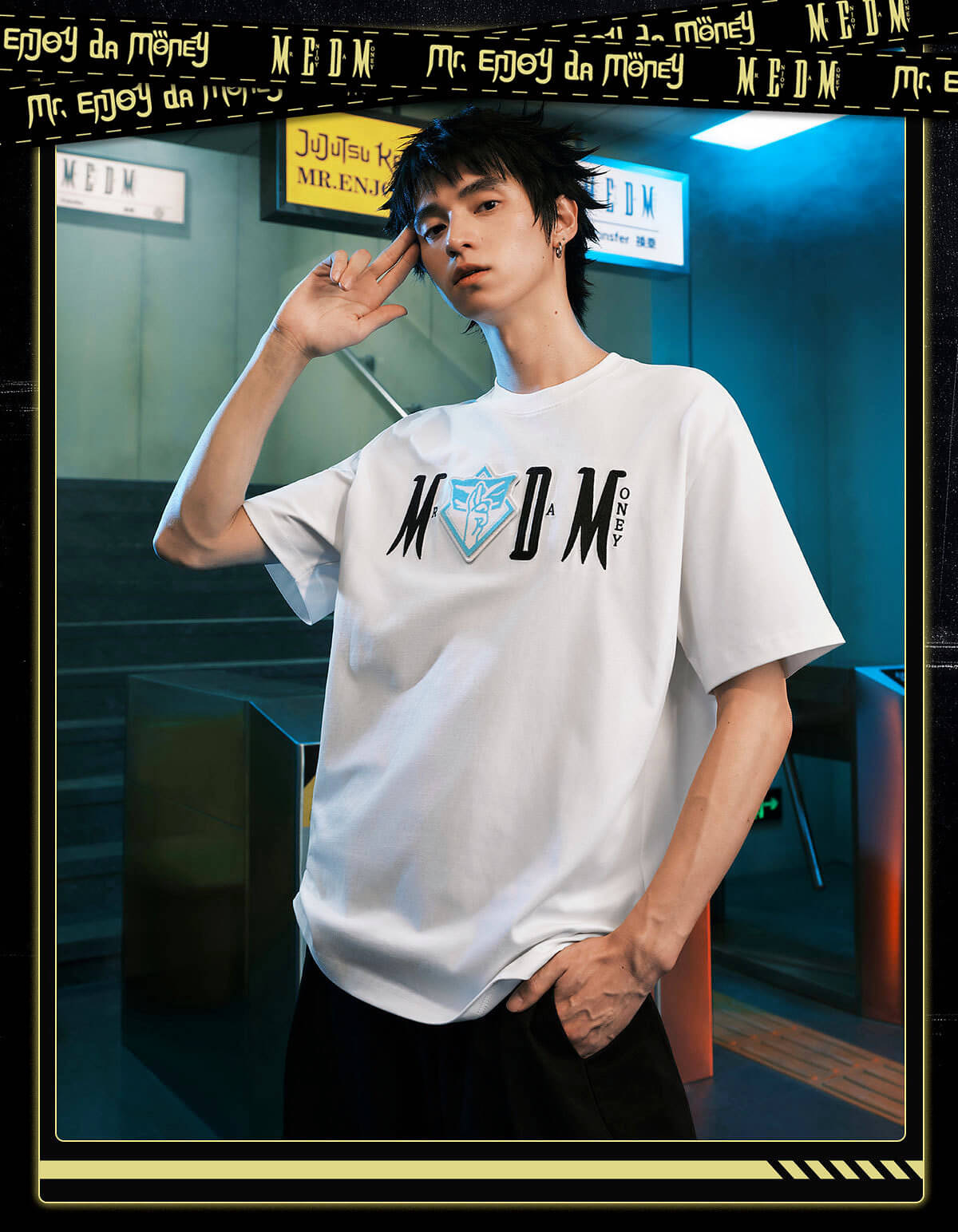 MEDM × Jujutsu Kaisen Character Icon Velcro Tee