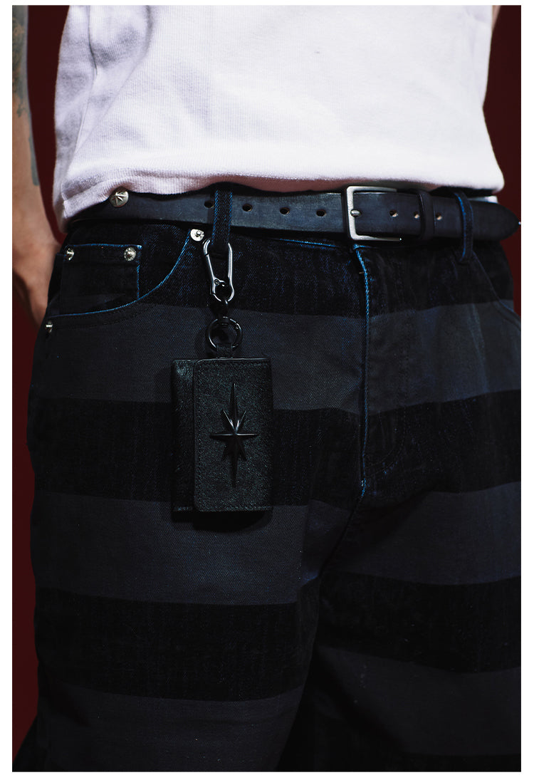 Remedy Metal Studded Keychain Coin Card Leather Wallet