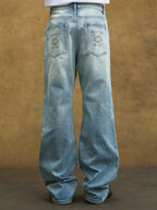 YADcrew Washed Whisker Jeans