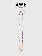 AWE Colorful Bead Smiley Flower Necklace