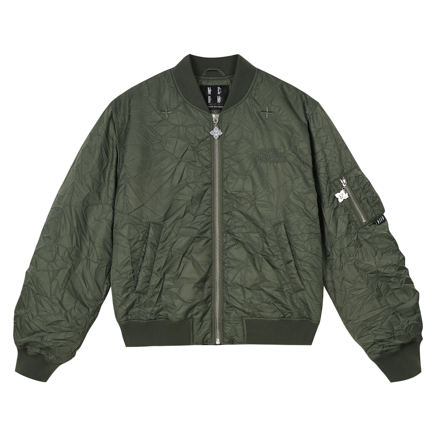 MEDM Crinkled Nylon MA-1 Bomber Jacket