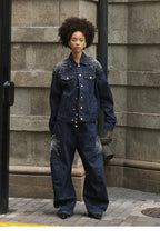 STEEPC Fireworks Rhinestone Denim Jacket