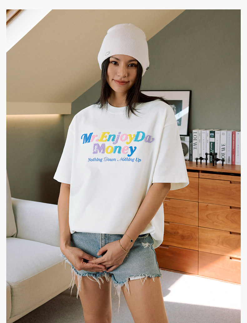 MEDM Multicolor Terry Embroidery Tee