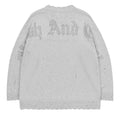 Harsh and Cruel Gothic Logo Destructed Knit Sweater
