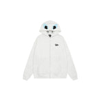 Achock Little Devil Embroidered Plush Zip Up Hoodie