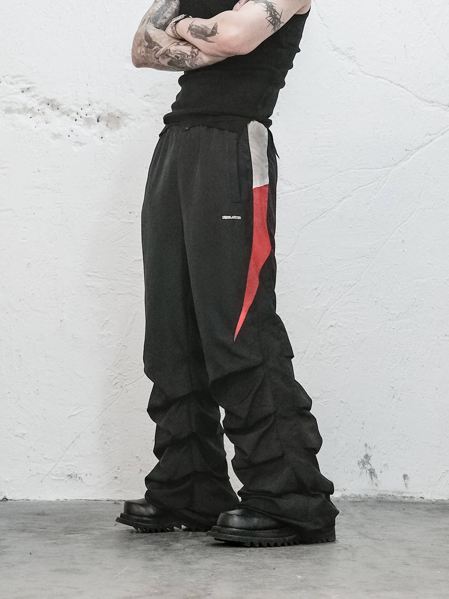 UNDERWATER Dirty Dye Colorblock Track Pants