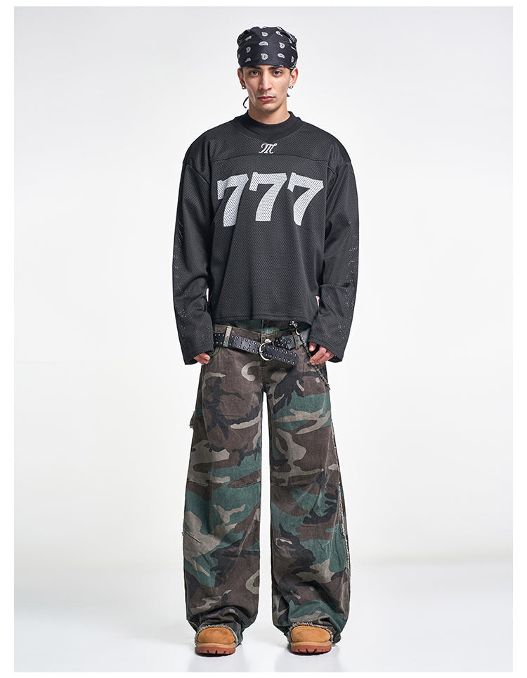F3F Select 777 Numbered Mesh Long Sleeve Hockey Jersey