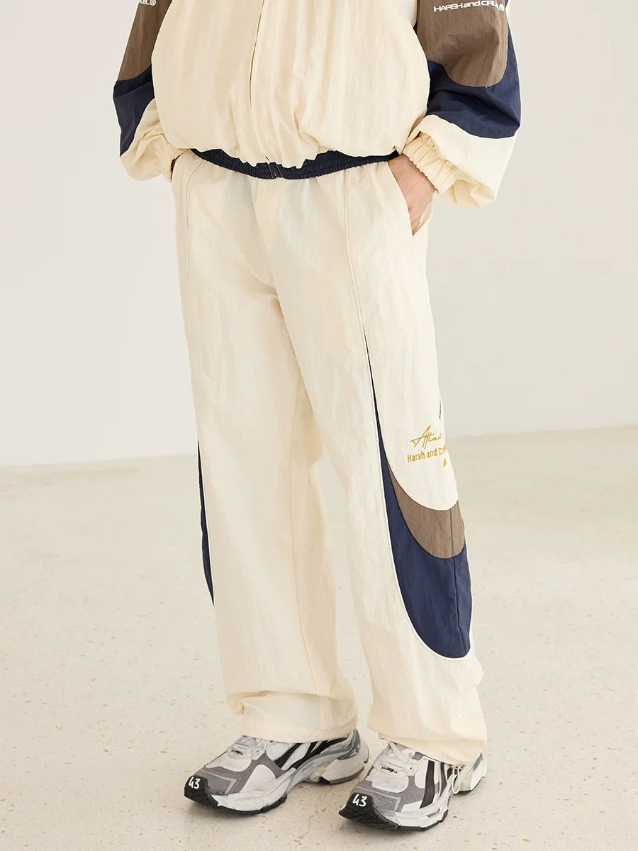 Harsh and Cruel Contrast Color Stitching Logo Track Pants