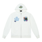 MEDM Blooming Star Embroidered Zip-Up Hoodie