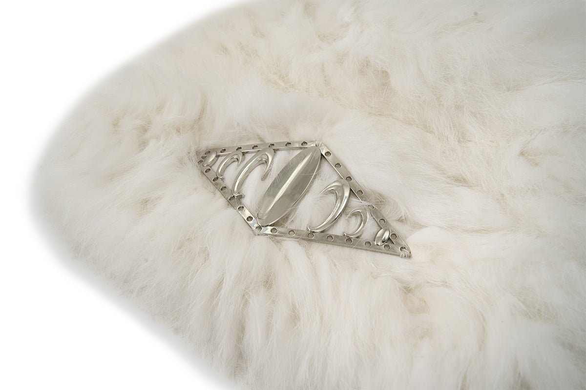 KARMANISTIC Metal Logo Fur Beanie
