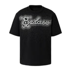 YADcrew Galaxy Rhinestone 3D Logo Embroidered Tee