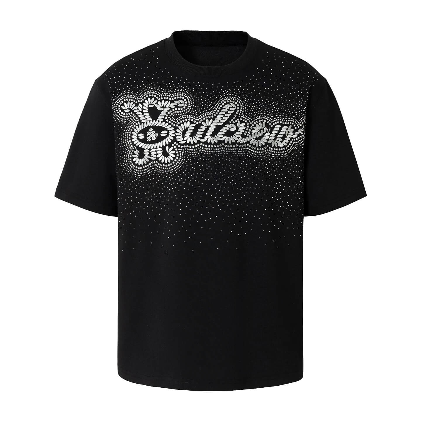 YADcrew Galaxy Rhinestone 3D Logo Embroidered Tee