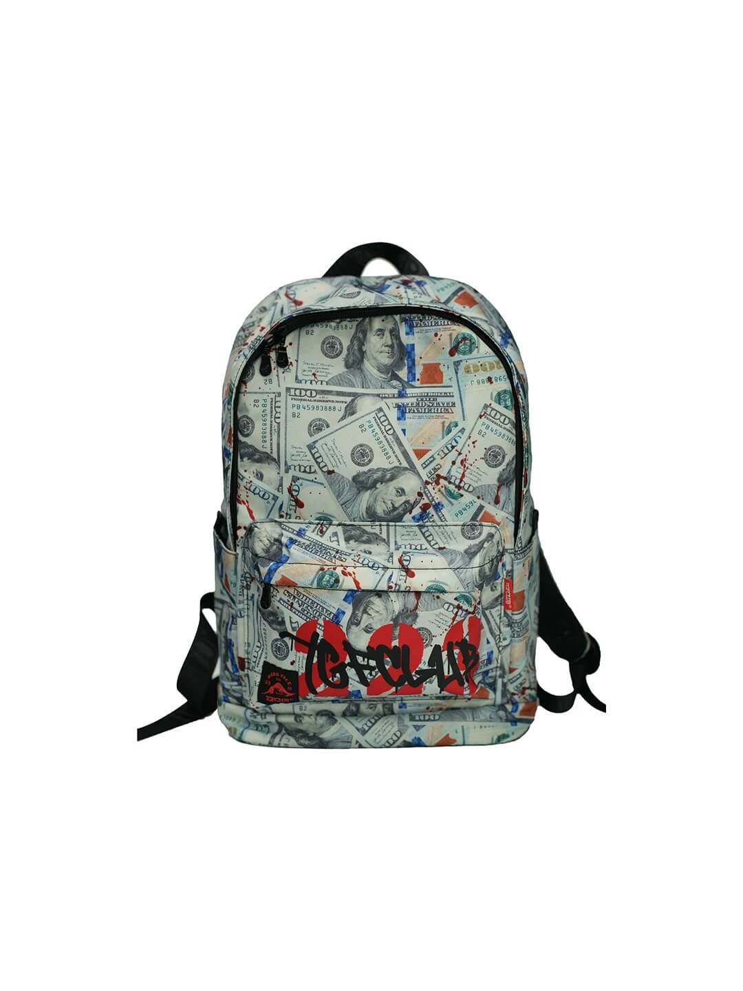 TGFCLUB Graffiti Dollar Bill All Over Printed Backpack