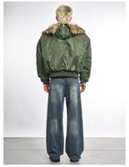 F3F Select Faux Fur Hooded MA-1 Bomber Jacket