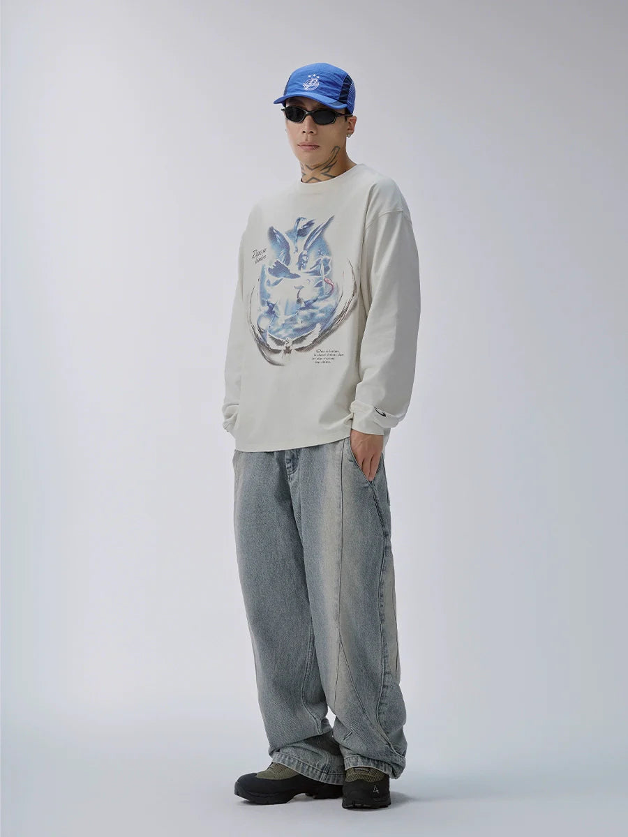 F2CE Vintage Print Long Sleeve Tee