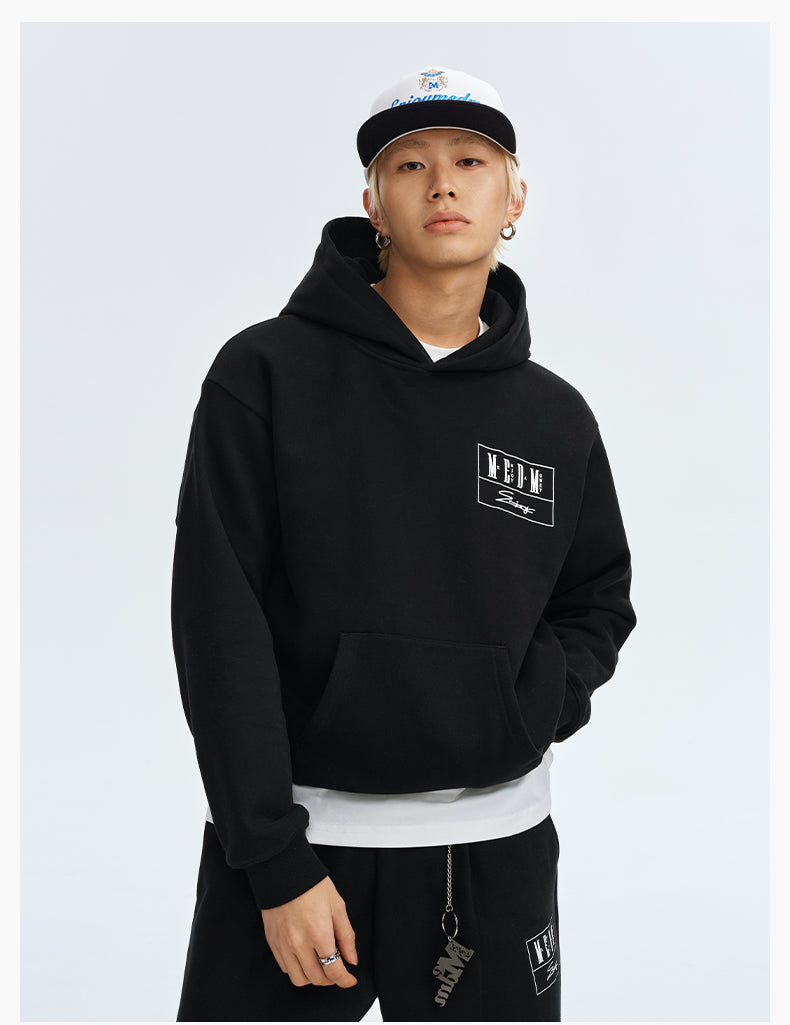 MEDM Embroidered Lettered Logo Hoodie & Sweatpants