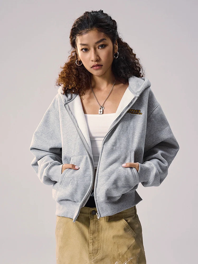 Remedy Terry Embroidery Zip Up Hoodie