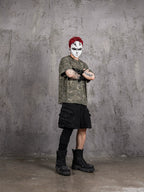 UNDERWATER Handmade Cut Distressed Camouflage Tee