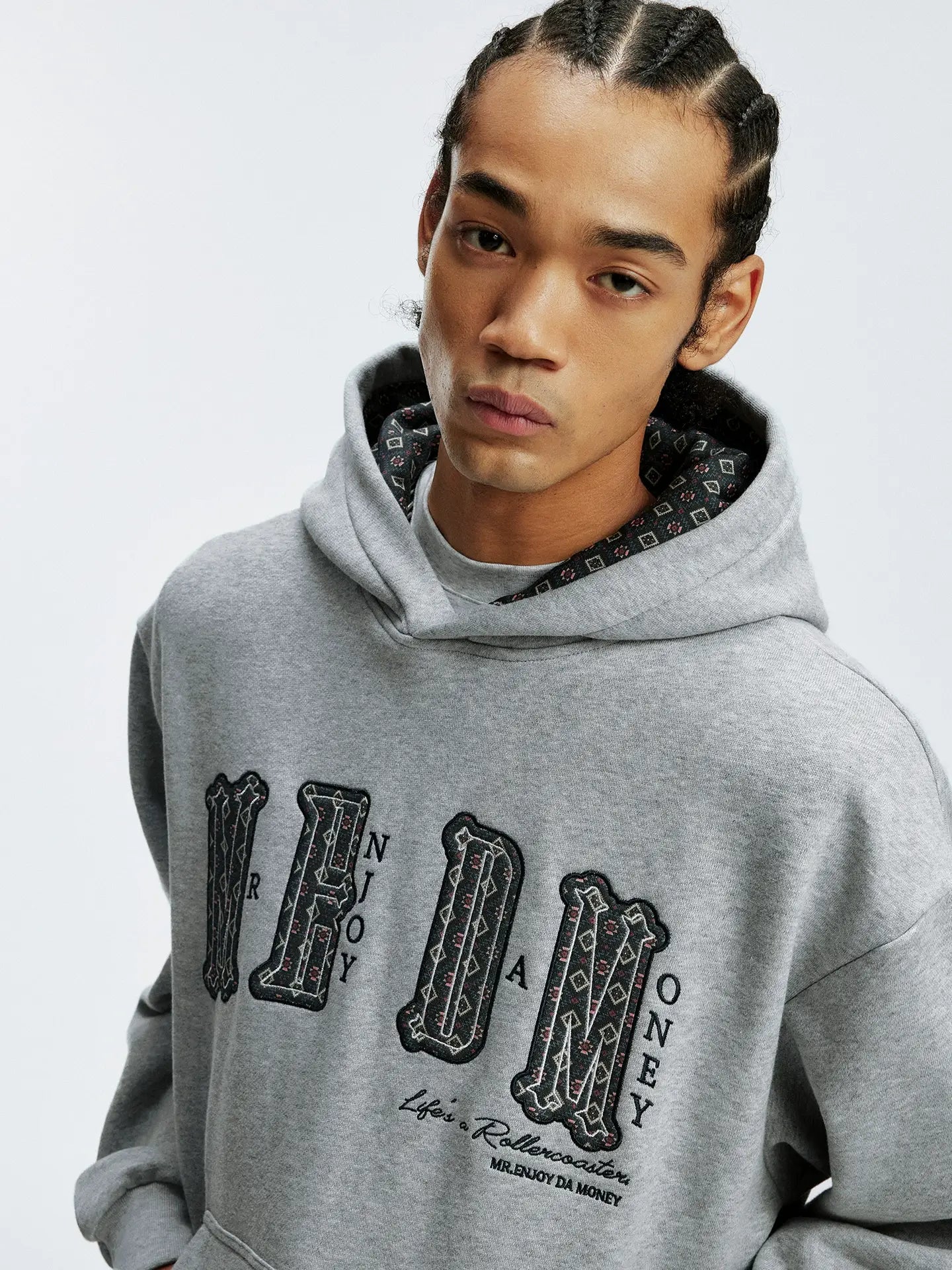 MEDM Ethnic Patchwork Hoodie