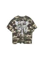 LIBERAFIT Vintage Poster and Skeleton Print Graphic Tee
