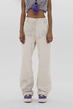 JHYQ Letters Printed Work Pants
