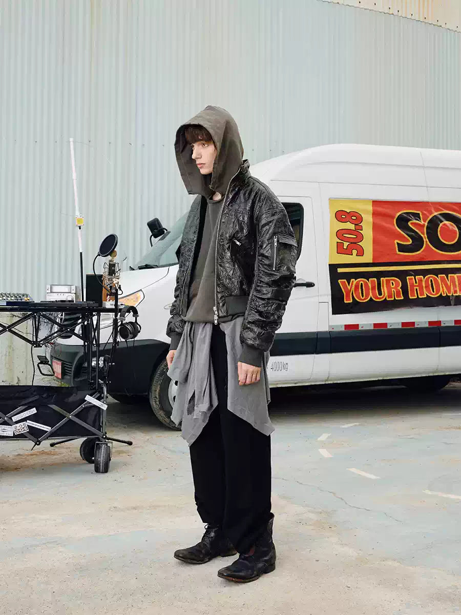 SOD Co. Wrinkled Custom Pleated MA-1 Bomber Jacket